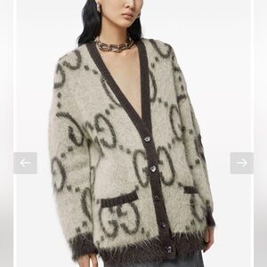 Gucci Reversible GG mohair cardigan